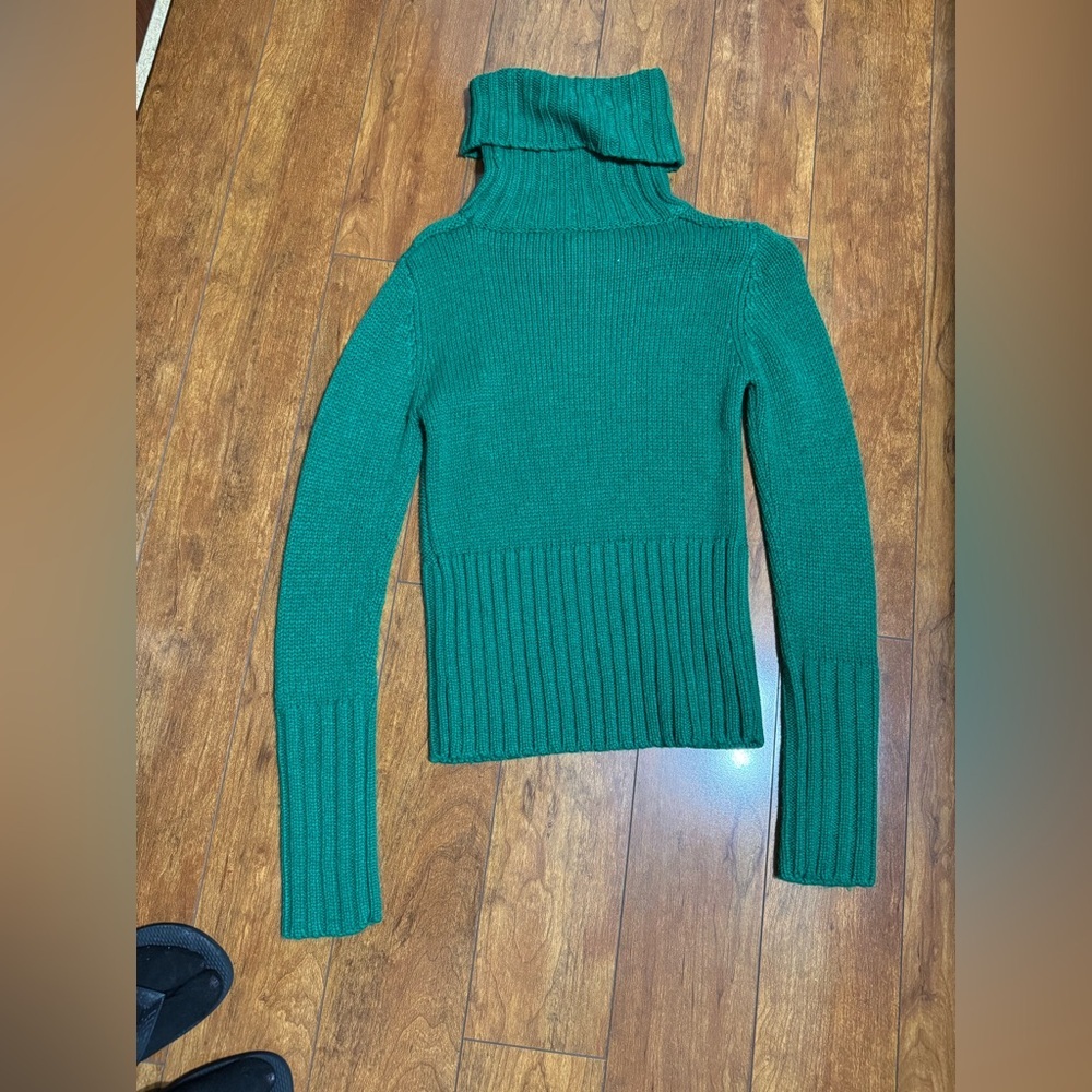 Emerald Green Turtleneck Sweater